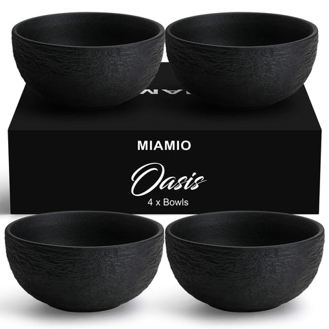 Oasis bowls black (4x750 ml)