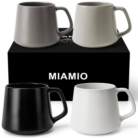 Coffee mugs, Luxe grey-black (4x420 ml)