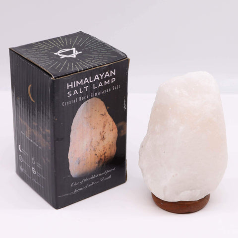 Himalayan salt lamp, white crystal stone, 2-3 kg