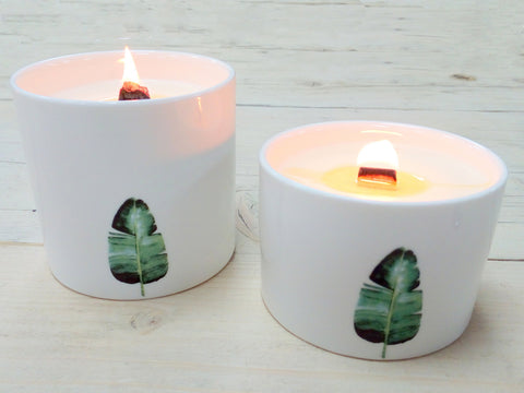 Scented candle botanical, Japanese garden, medium