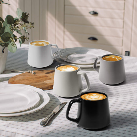 Coffee mugs, Luxe grey-black (4x420 ml)