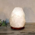 Himalayan salt lamp, white crystal stone, 2-3 kg