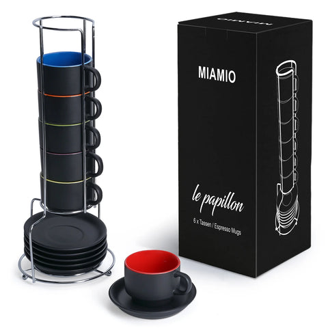 Espresso coffee cups, Papillon mix (6x75 ml)