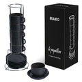 Espresso coffee cups, Papillon black (6x75 ml)