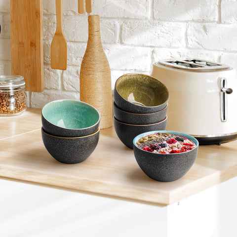 Palmitas anthracite bowls (6x750 ml)