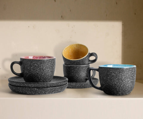 Coffee cups, Palmitas anthracite (6x190 ml)
