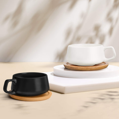 Coffee mugs, Luxe grey-black (4x320 ml)