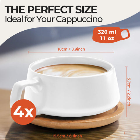 Coffee mugs, Luxe white (4x320 ml)