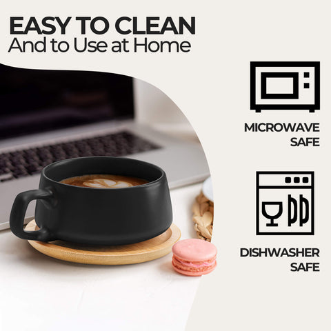 Coffee mugs, Luxe black (4x320 ml)