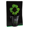 SET - Black pot with 4-leaf clover seeds