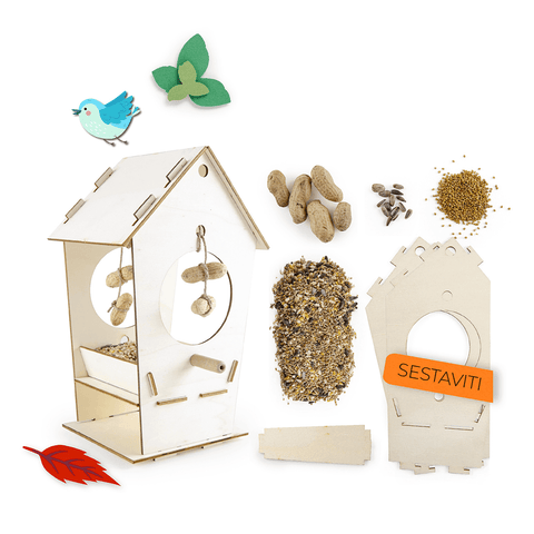 SET - Bird feeder with seeds, for children