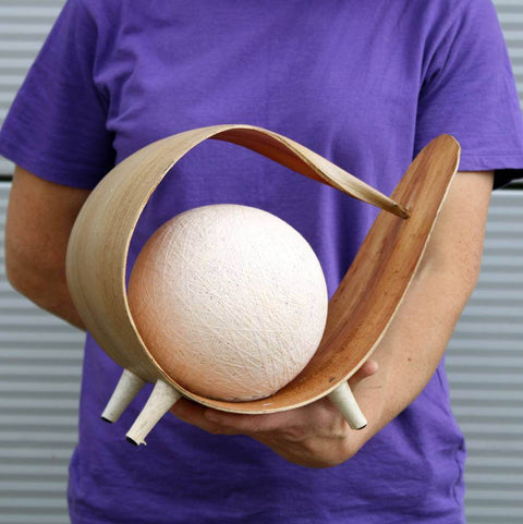 Coconut leaf and cotton lamp