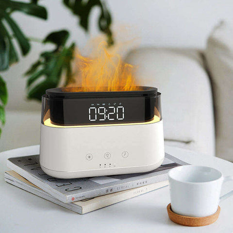 Humidifier diffuser, USB-C, LED display, flame effect