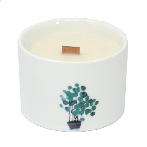 Scented candle botanical, Japanese garden, medium