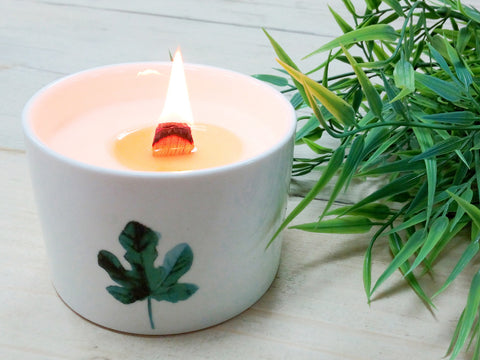 Scented candle botanical, Japanese garden, medium