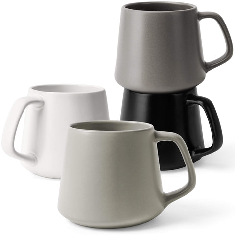 Coffee mugs, Luxe grey-black (4x420 ml)