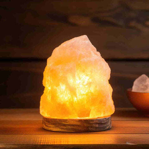 Himalayan salt lamp, natural crystal salt, 2-3 kg