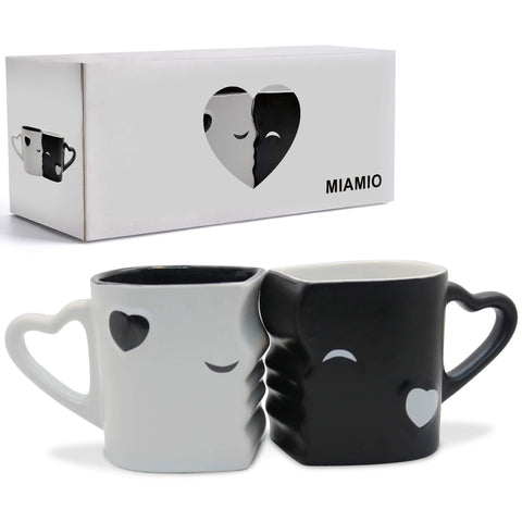 Coffee mugs, kiss black (2x300 ml)
