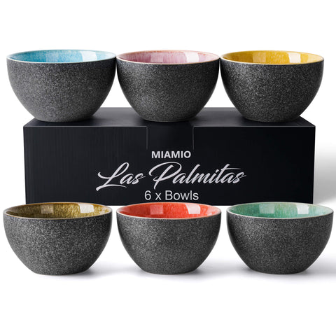 Palmitas anthracite bowls (6x750 ml)