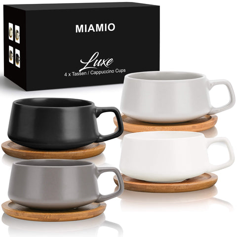 Coffee mugs, Luxe grey-black (4x320 ml)