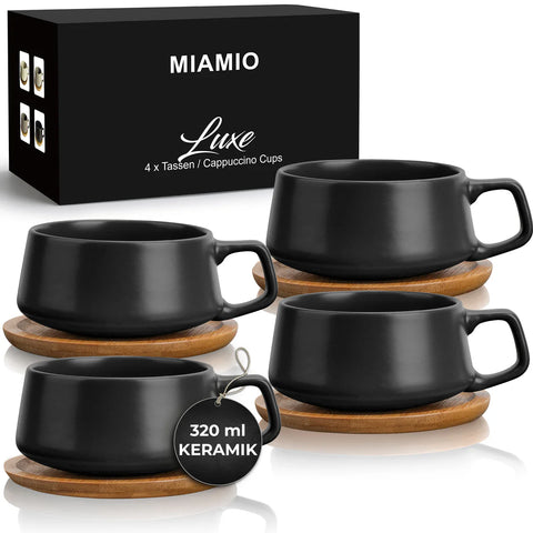 Coffee mugs, Luxe black (4x320 ml)