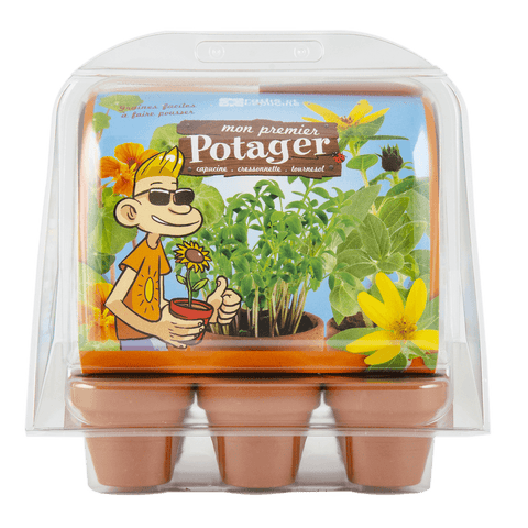 SET - My first greenhouse + 3 types of plants, for children 