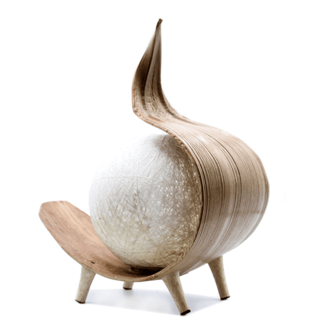 Coconut leaf and cotton lamp