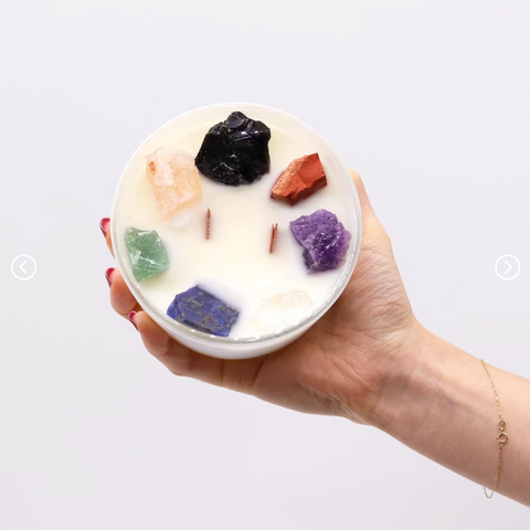 Mirisna svijeća s kristalima, Sedam čakri